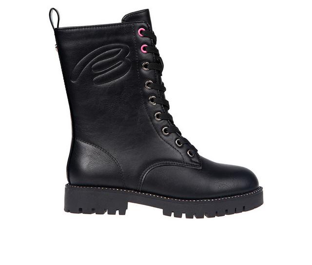 Girls' Bebe Little Kid Danica Combat Boots in Black color