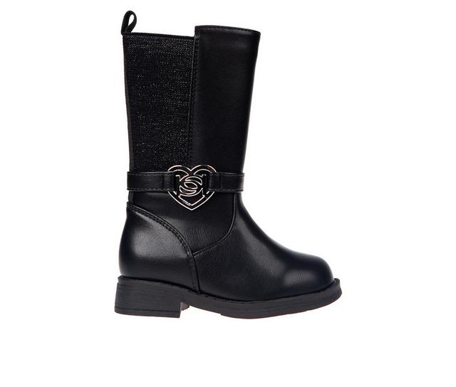 Girls' Bebe Toddler Rachal Knee High Boots in Black color