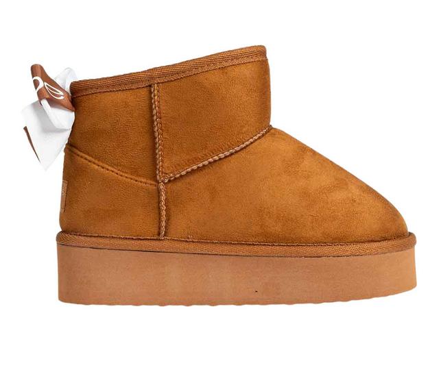 Girls' Bebe Little Kid Neiva Winter Boots in Cognac color