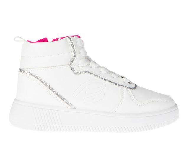 Girls' Bebe Little Kid Janna High Top Sneakers in White color