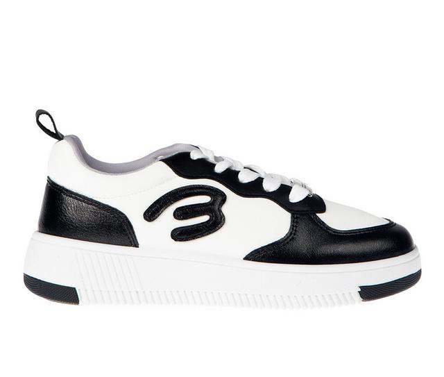 Girls' Bebe Little Kid Jenee Sneakers in White/Black color