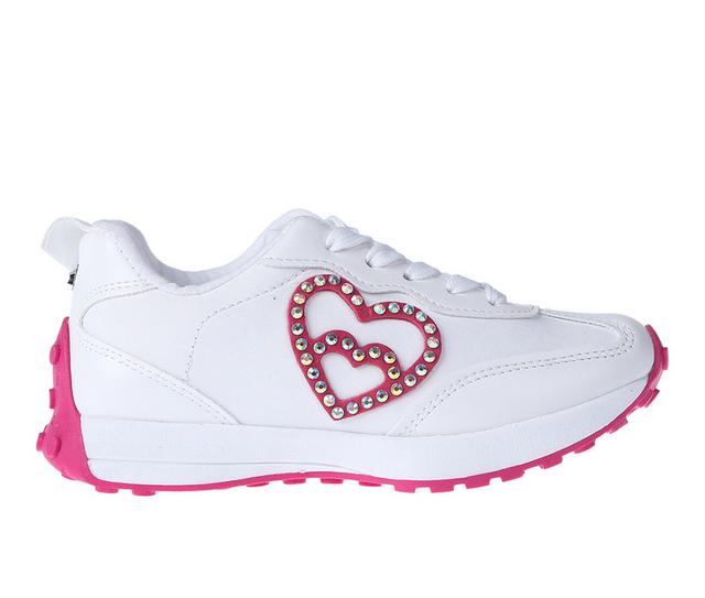 Girls' Bebe Little Kid Labella Sneakers in White color