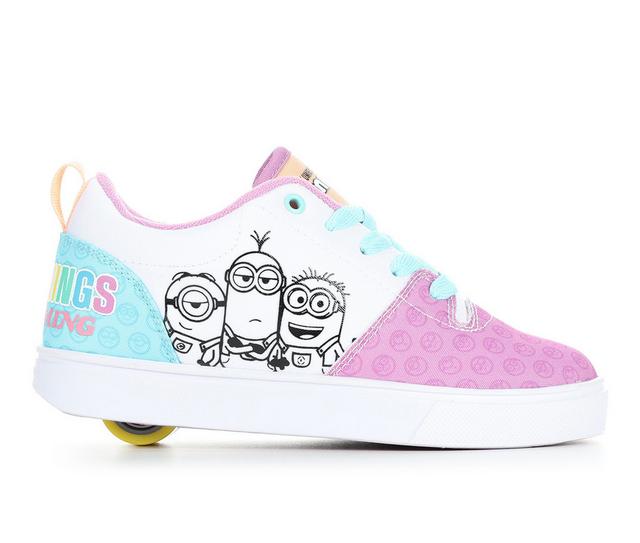 Kids' Heelys Little Kid & Big Kid Ezzential Minion Skate Sneakers in White/Purple color