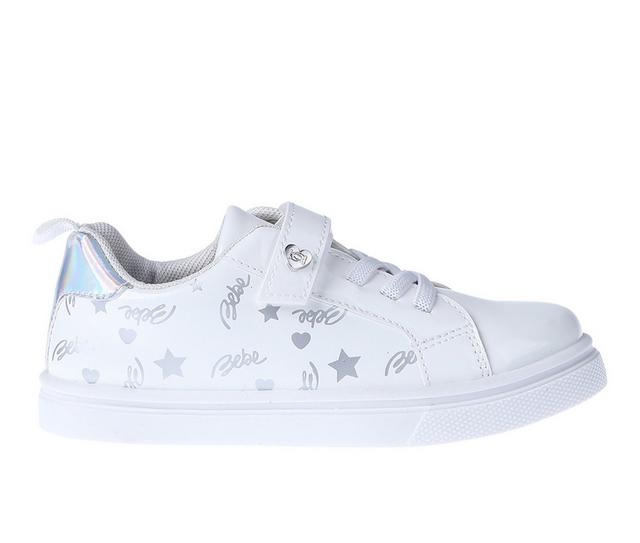 Girls' Bebe Toddler Becka Sneakers in White color