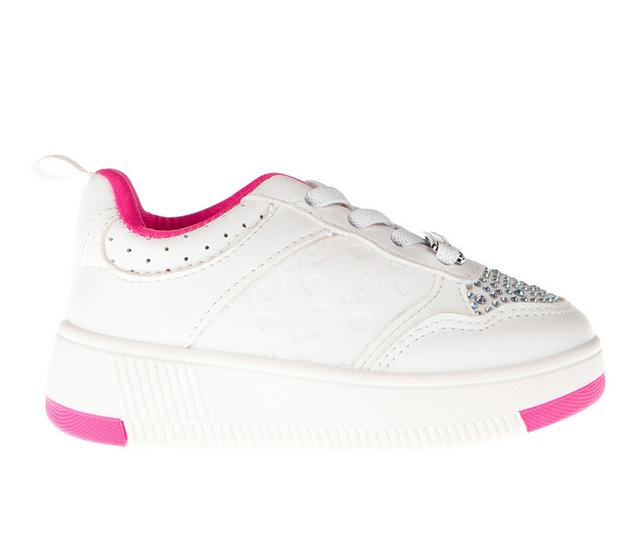 Girls' Bebe Toddler Jacalin Sneakers in White color