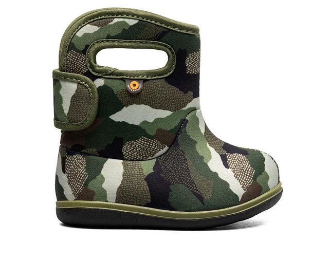 Bogs Footwear Baby Bogs II Camo Rain Boots in Black/Green color