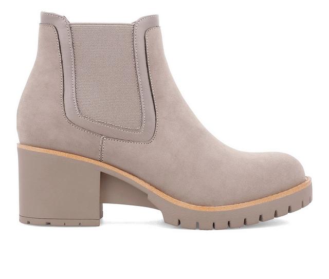 Mia Amore Brunaa Booties in Taupe color