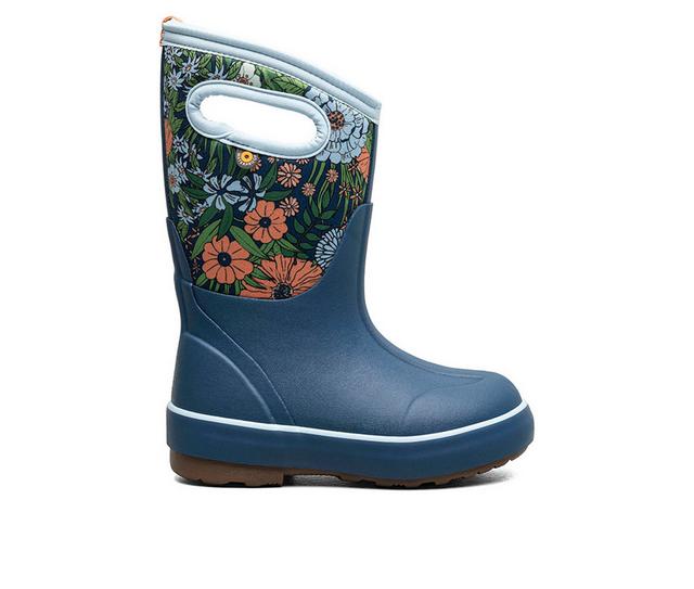 Bogs Footwear Classic II Floral Rain Boots in Blue Opal color