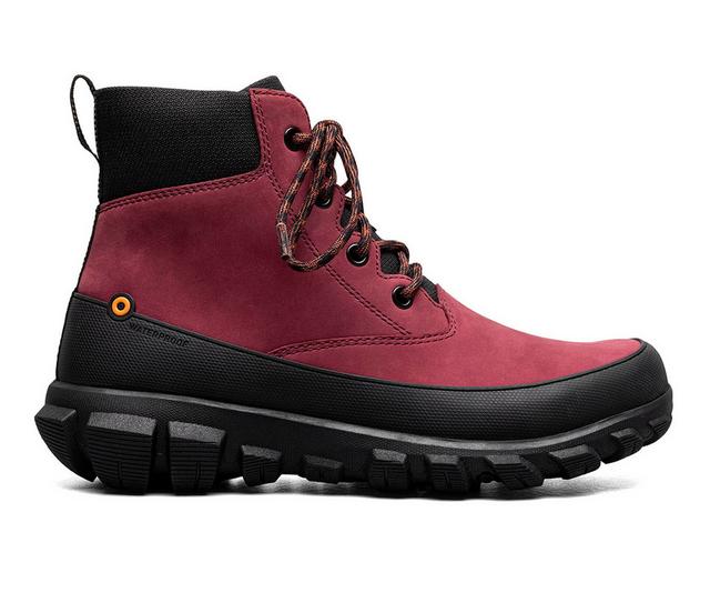 Bogs Footwear Cedar Mid Lace Rain Boots in Tawny Port color