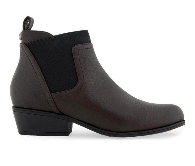 Women's Aerosoles Caddie Booties in Java color