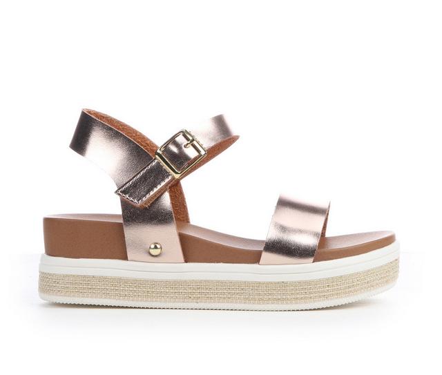 Girls' MIA Little Kid & Big Kid Pyper Platform Wedge Sandals in Rose Gold color