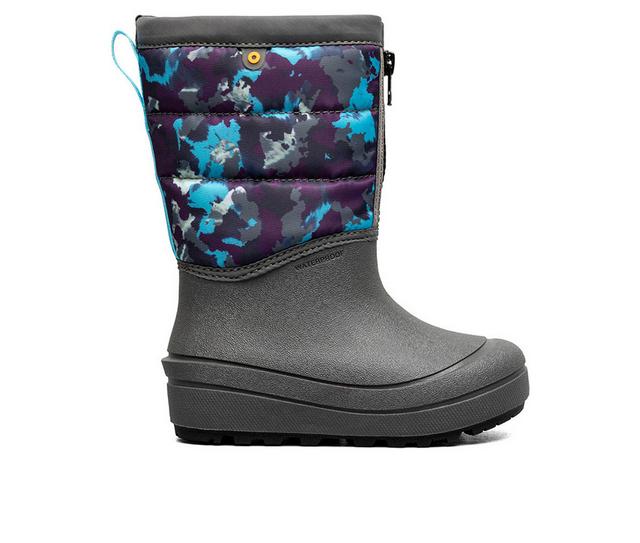 Bogs Footwear Snow Shell Zip Camo Winter Boots in Gargoyle color