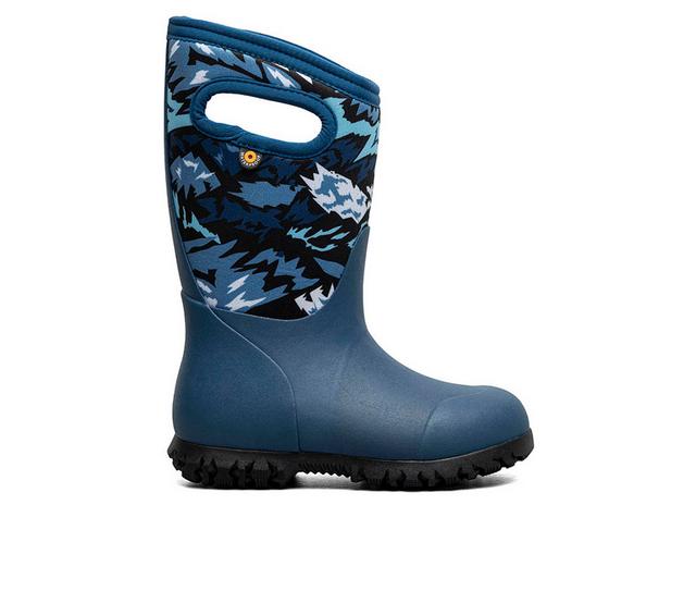 Bogs Footwear York Winter Mountain Rain Boots in Blue Opal color