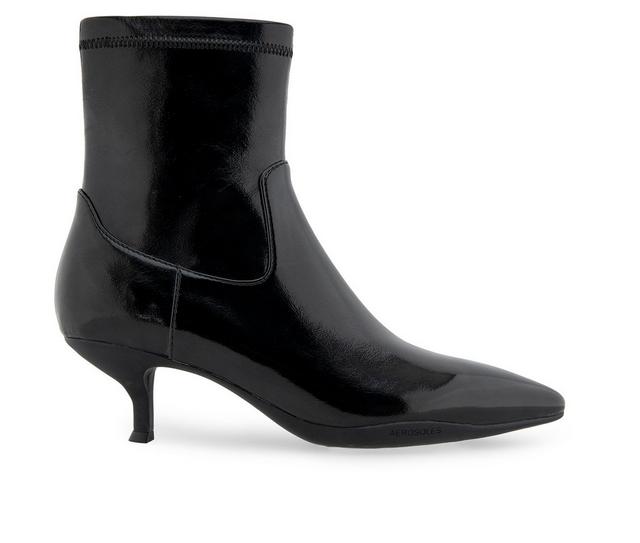 Women's Aerosoles Lasko Booties in Black Patent color
