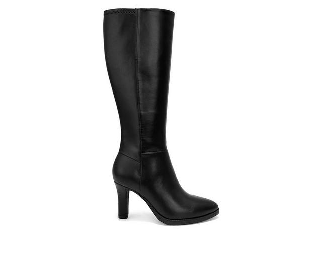 Women's Aerosoles Lynx Knee High Boots in Faux Black color