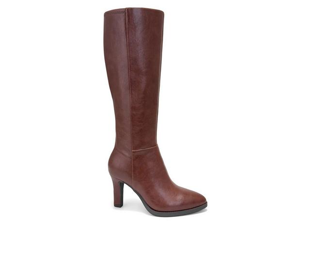 Women's Aerosoles Lynx Knee High Boots in Dark Caramel color