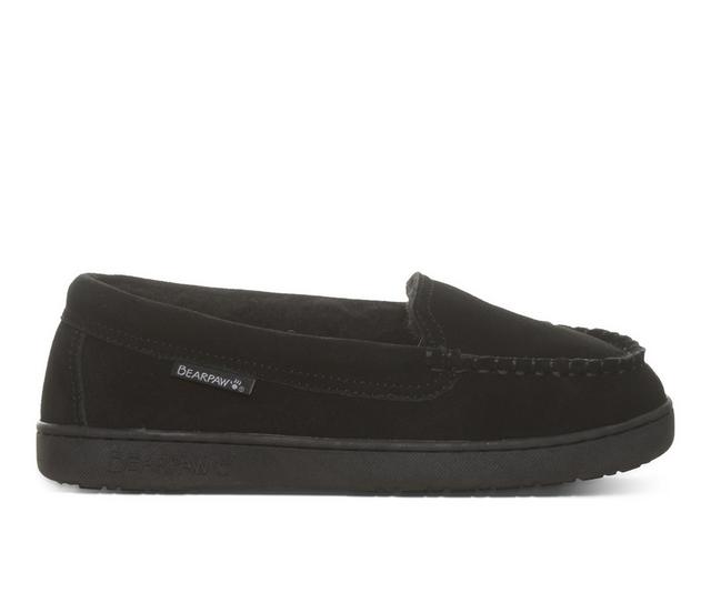Bearpaw Women's Angel Moccasin Slippers in Black II color