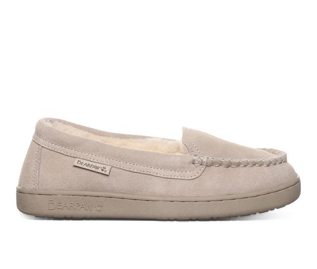 Bearpaw Women's Angel Moccasin Slippers in Mushroom color