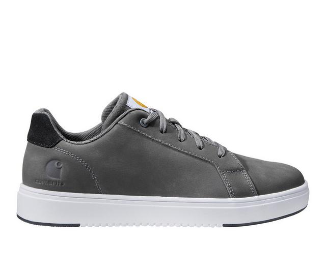 Men's Carhartt Detroit Nano Toe Work Shoes in Medium grey color