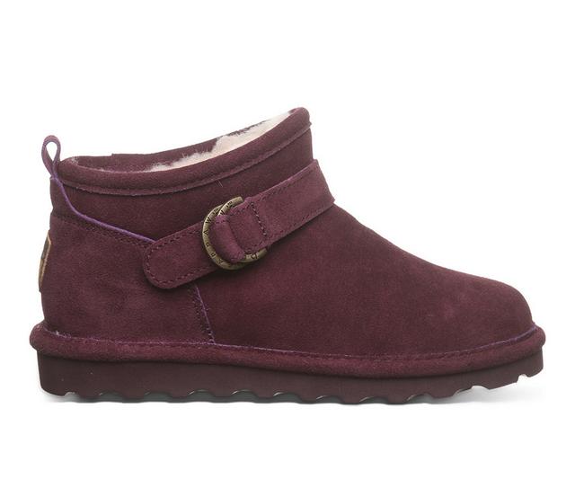 Women's Bearpaw Petite Booties in Eggplant color