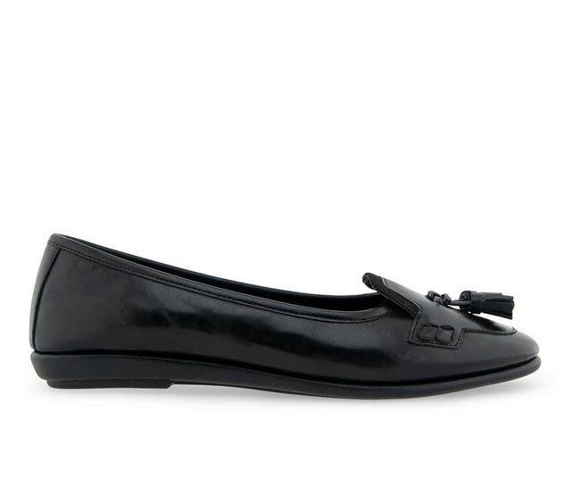 Women's Aerosoles Brooks Flats in Black Burnished color