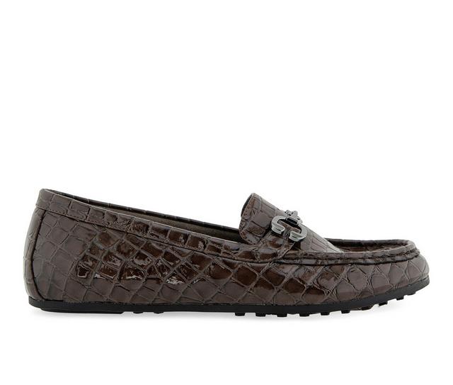 Women's Aerosoles Dallas Loafers in Chocolate Crco color