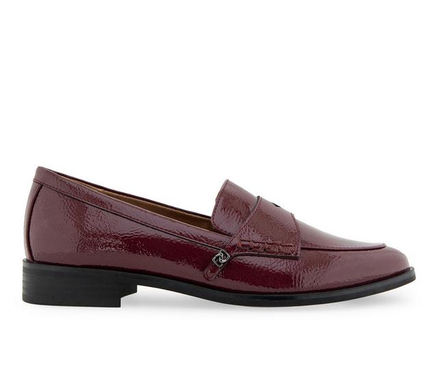 Women's Aerosoles Eira Loafers in Burgundy color