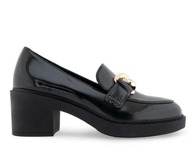 Women's Aerosoles Gibbon Loafers in Black Burnished color