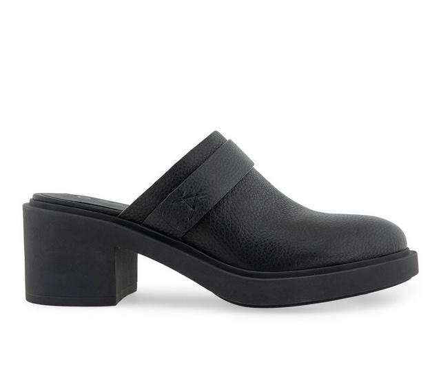 Women's Aerosoles Gunda Clogs in Black Pebbled color