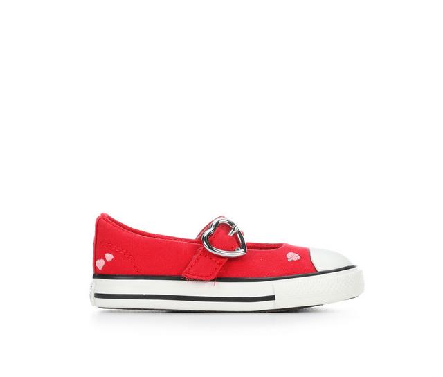 Girls' Converse Infant & Toddler Mary Jane Shoes in Red/Jellyfish color