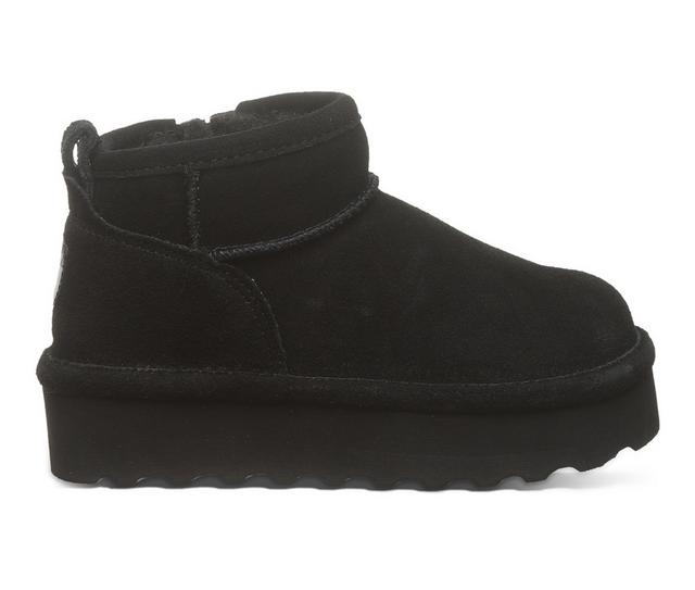 Girls' Bearpaw Little & Big Kid Retro Shorty Platform Winter Booties in Black II color