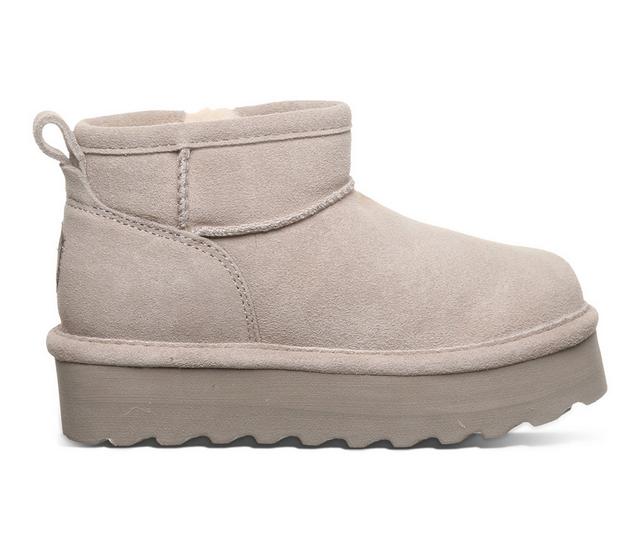 Girls' Bearpaw Little & Big Kid Retro Shorty Platform Winter Booties in Mushroom color