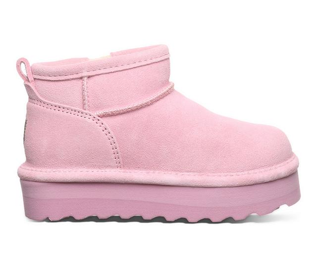 Girls' Bearpaw Little & Big Kid Retro Shorty Platform Winter Booties in Prism Pink color