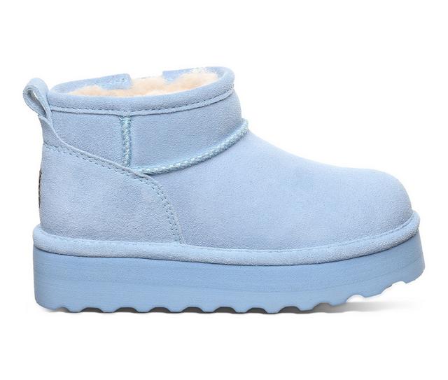 Girls' Bearpaw Little & Big Kid Retro Shorty Platform Winter Booties in Blissfull Blue color