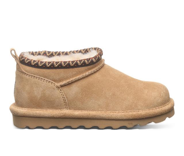 Girls' Bearpaw Little & Big Kid Shorty Deco Winter Booties in Iced Coffee color