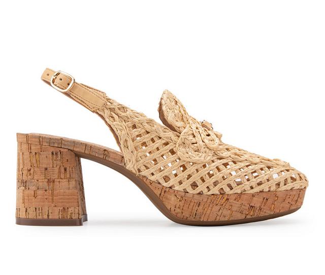 Women's Aerosoles Santiago Raffia Platfrom Pumps in Natural color