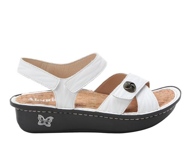 Women's ALEGRIA Kelsi Wedge Sandals in White color