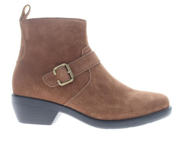 Women's Propet Memphis Booties in Bison Brown color