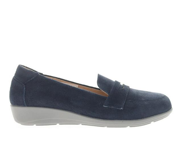 Women's Propet Yetta Loafers in Navy color