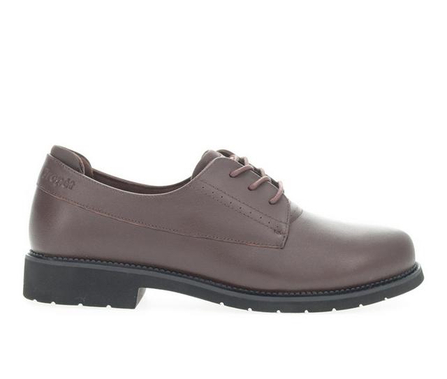 Women's Propet Hazel Oxfords in Chocolate color