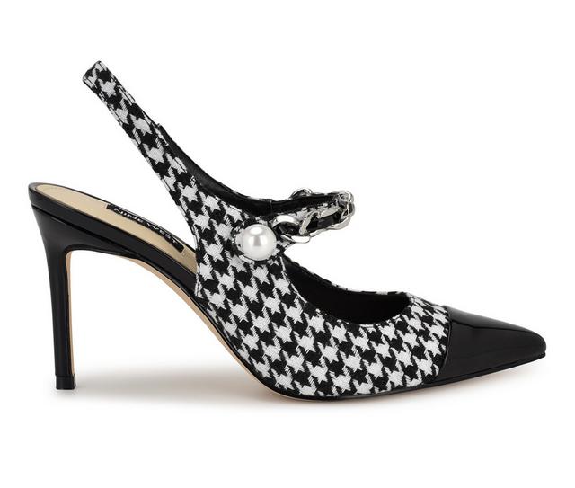 Women's Nine West Rendez Slingback Mary Jane Pumps in Black/White color