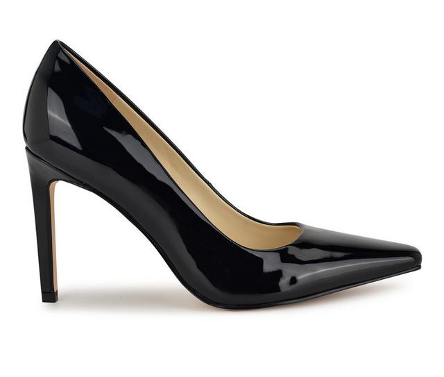 Women's Nine West Oraye Pumps in Black Patent color