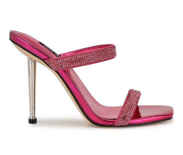 Women's Nine West Yogirl Dress Sandals in Pink Shimmer color