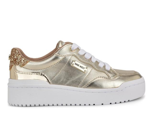 Women's Nine West Aleno Sneakers in Gold color