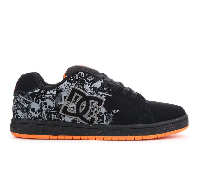 Men's DC Gaveler Skate Sneakers in Black/Orange color