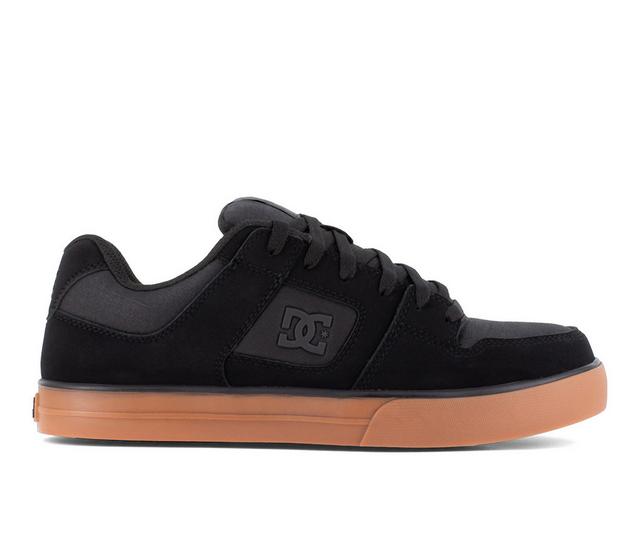 Men's DC Pure Lo EH Slip Resistant Work Shoes in Black/Gum color