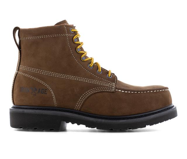 Men's Iron Age Solidifier IA5066 Work Boots in Brown color