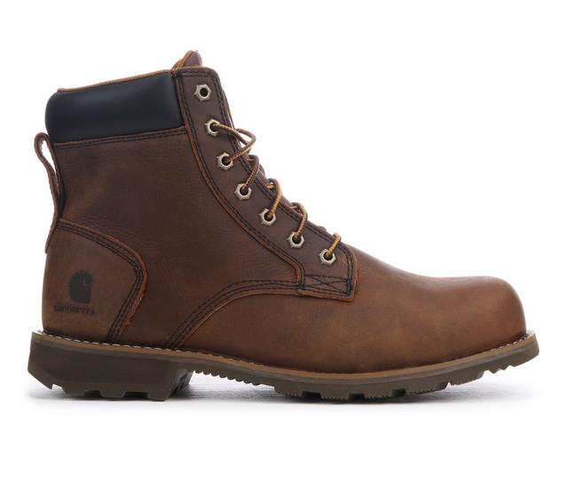 Men's Carhartt Frontier 6" Steel Toe Work Boots in Brown color