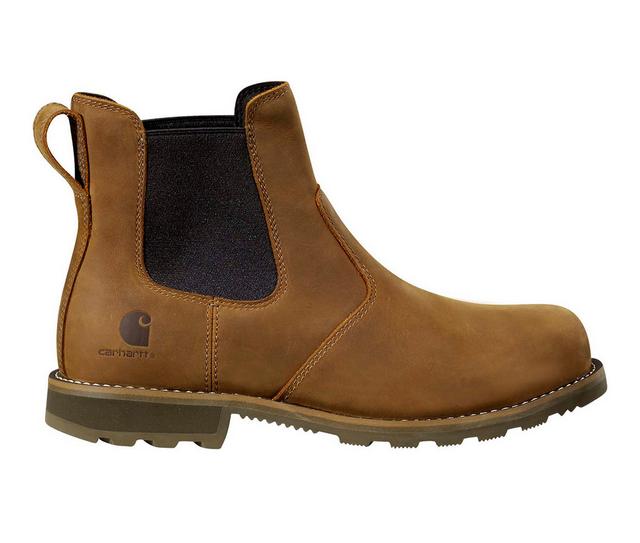 Men's Carhartt Frontier Steel Toe Chelsea Work Boots in Brown color