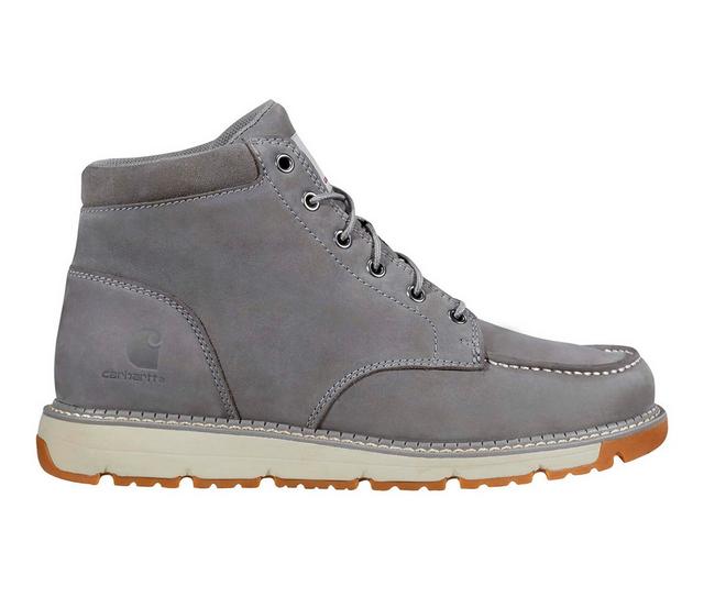 Men's Carhartt Millbrook Moc Toe Work Boots in Grey color